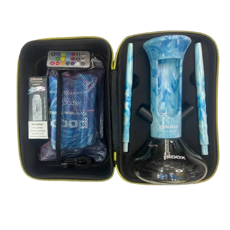 قلیان پرتابلی قابل شارژ پلوکس رنگ آبی روشن