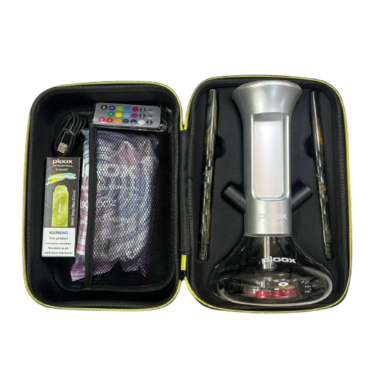 قلیان پرتابلی قابل شارژ پلوکس رنگ نقره ای